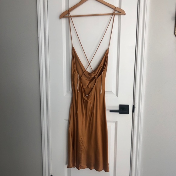 Wilfred Diamante Dress Molten Camel Nwt 